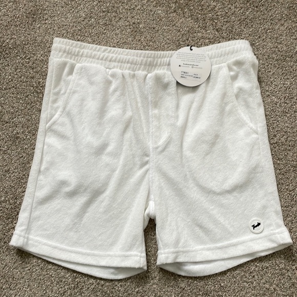 Franks Designed in Australia Towel Terry White Shorts - Picture 1 of 4